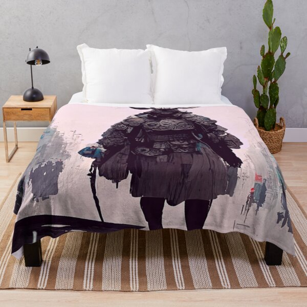 Item preview, Colorful Japanese Bushi Samurai walking in the street - Kanji translation is Benevolence designed and sold by Mirochan80.