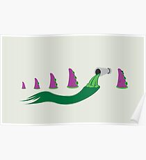 Evolution of Purple Tentacle Green Ooze Poster