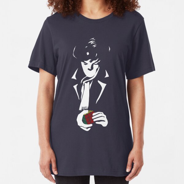 Nothing left unsolved (White) Slim Fit T-Shirt