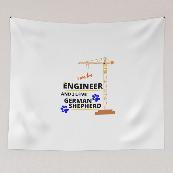 Item preview, i am a engineer and i love German Shepherd designed and sold by Jadir.