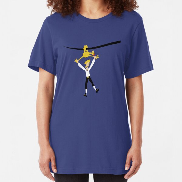 Rubber chicken with a pulley in the middle Slim Fit T-Shirt