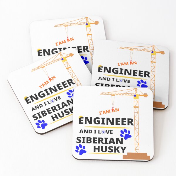 Item preview, i am a engineer and i love Siberian Husky designed and sold by Jadir.