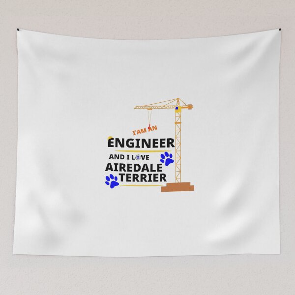Item preview, i am a engineer and i love Airedale Terrier designed and sold by Jadir.