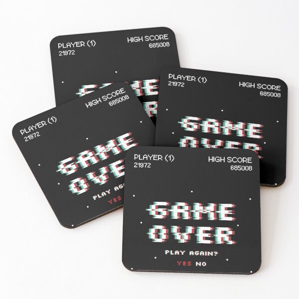 Item preview, Game Over. Play Again? designed and sold by chillaxcats.