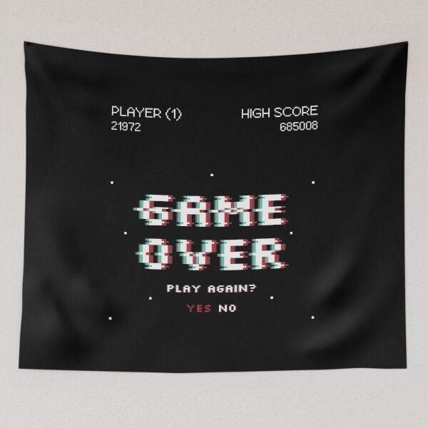Item preview, Game Over. Play Again? designed and sold by chillaxcats.