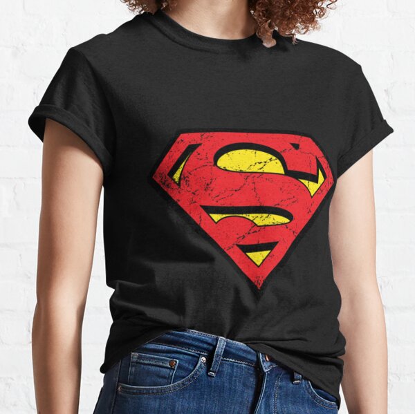 T-shirt femme col V super mamie logo superman - Cadeau D'amour