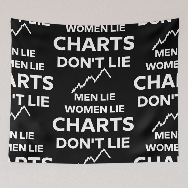 Item preview, Men lie, women lie, charts don't lie in white designed and sold by angelisart.