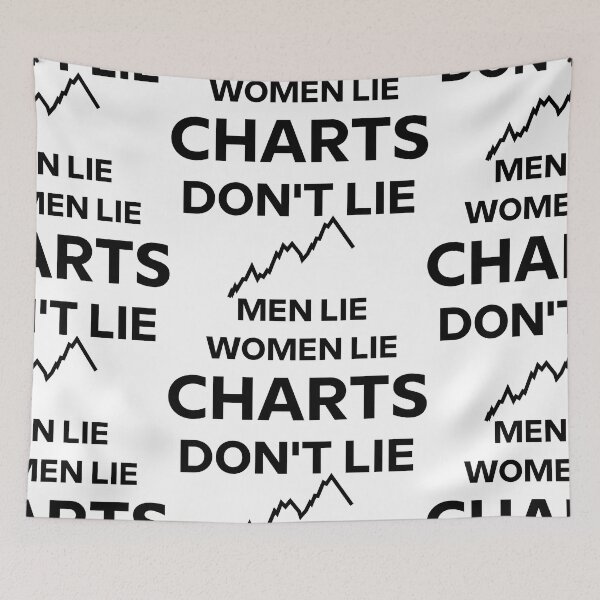 Item preview, Men lie, women lie, charts don't lie in black designed and sold by angelisart.