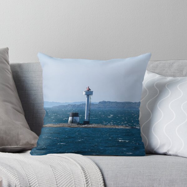 Item preview, Wonderful landscapes in Norway. Rogaland. Bragen Island Lighthouse. Scenic coastline in the south of Norway, Europe. Rocky skerries and seagulls. Islands in background. Rippled sea. designed and sold by Maurizio Fabbroni.
