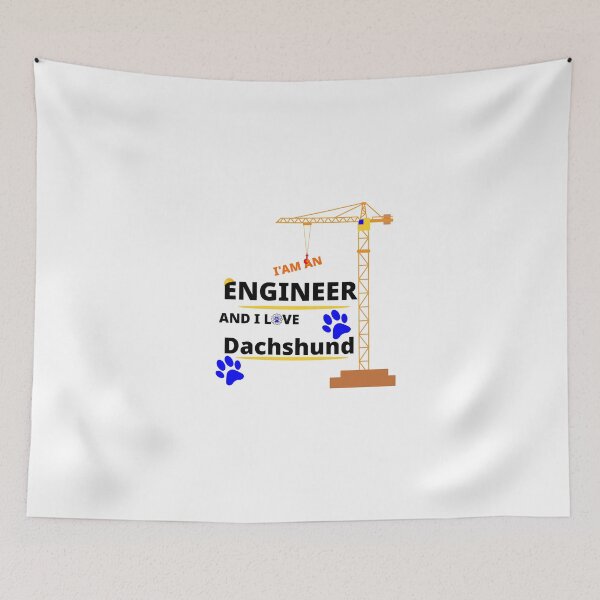 Item preview, i am a engineer and i love Dachshund designed and sold by Jadir.