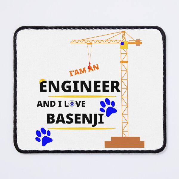 Item preview, i am a engineer and i love Basenji designed and sold by Jadir.