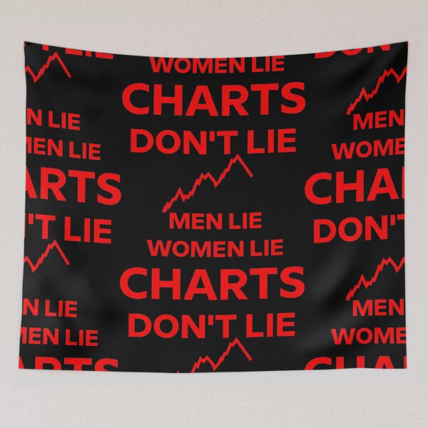 Item preview, Men lie, women lie, charts don't lie in red designed and sold by angelisart.