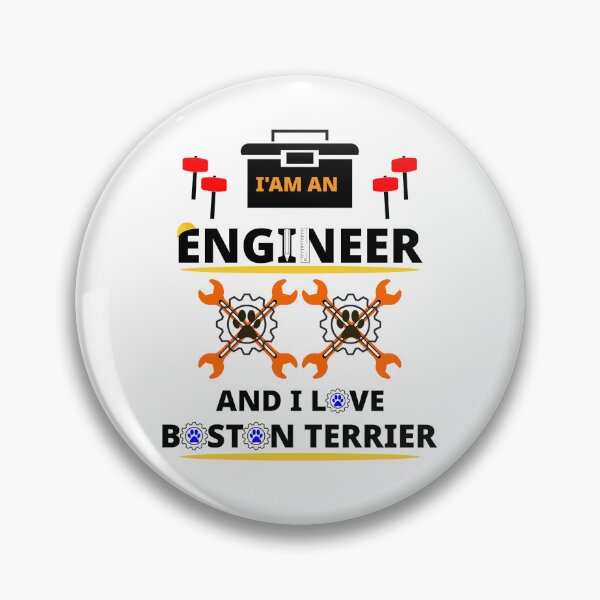 Item preview, i am a engineer and i love  Boston Terrier designed and sold by Jadir.