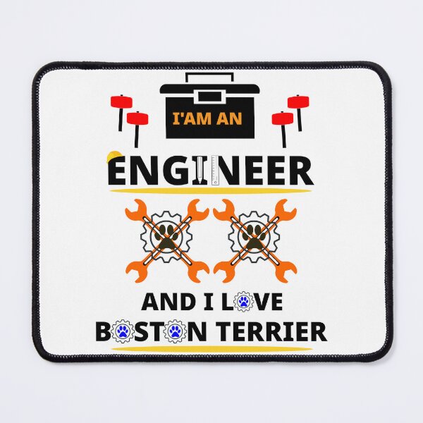 Item preview, i am a engineer and i love  Boston Terrier designed and sold by Jadir.