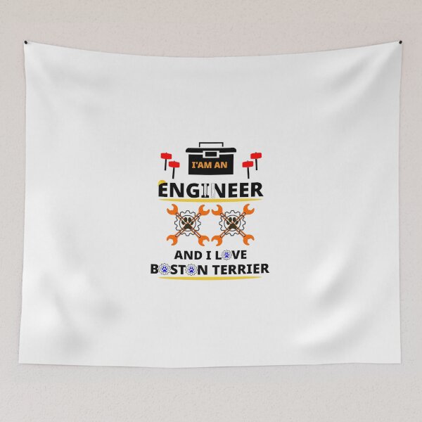 Item preview, i am a engineer and i love  Boston Terrier designed and sold by Jadir.