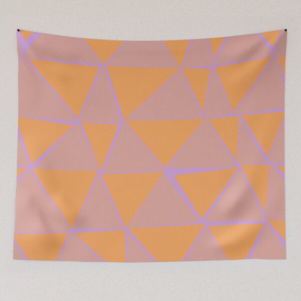 Item preview, Orange and pink triangles designed and sold by CatsHappy.