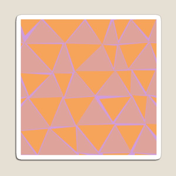 Item preview, Orange and pink triangles designed and sold by CatsHappy.