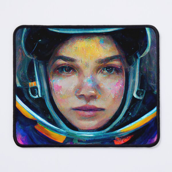 Item preview, woman face in spacesuit designed and sold by jangseungwan.