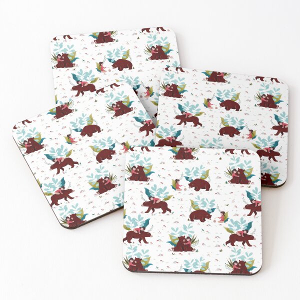 Item preview, Bear and Girl Pattern Design, Pillow Designs, Pattern Designs designed and sold by OurSuperStore.