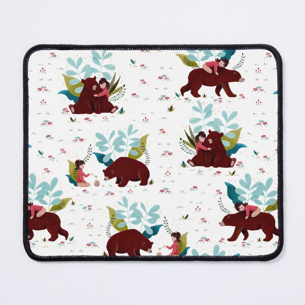 Item preview, Bear and Girl Pattern Design, Pillow Designs, Pattern Designs designed and sold by OurSuperStore.