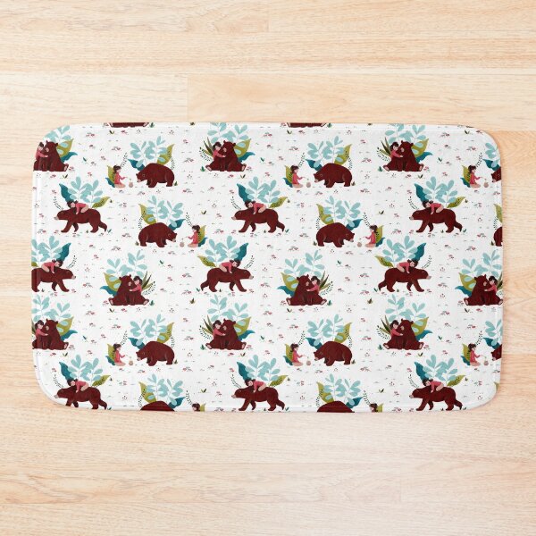Item preview, Bear and Girl Pattern Design, Pillow Designs, Pattern Designs designed and sold by OurSuperStore.