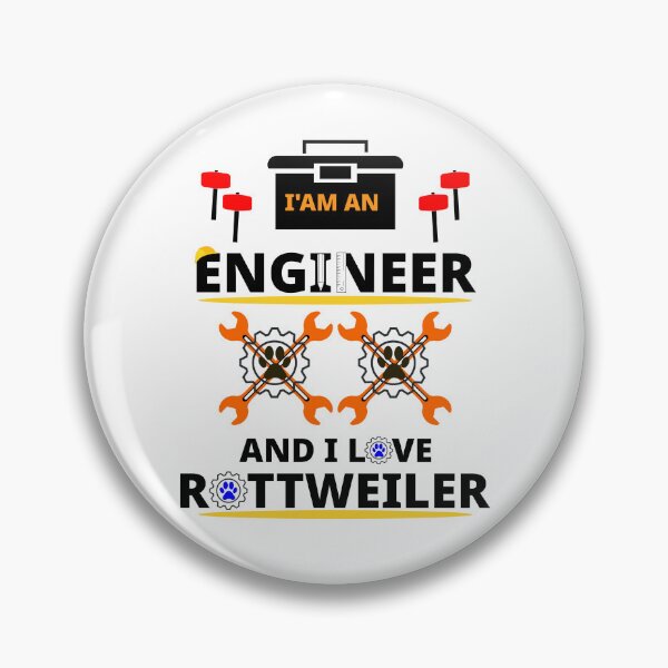 Item preview, i am a engineer and i love Rottweiler designed and sold by Jadir.