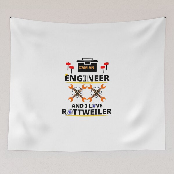 Item preview, i am a engineer and i love Rottweiler designed and sold by Jadir.