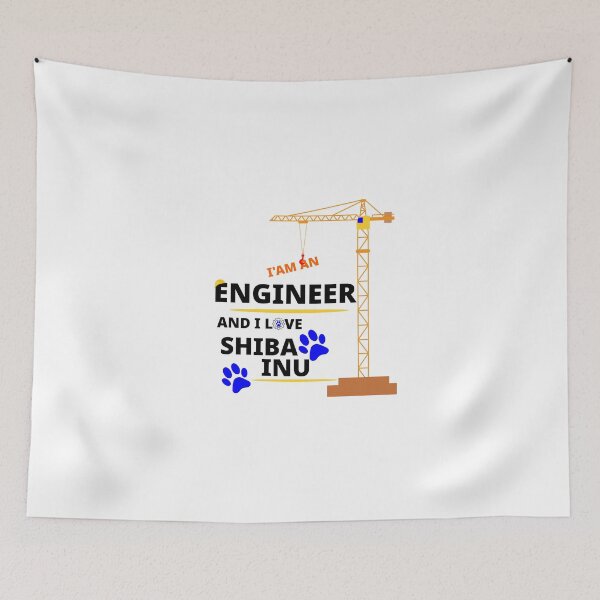 Item preview, i am a engineer and i love Shiba Inu designed and sold by Jadir.