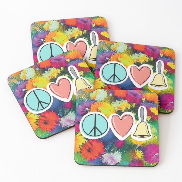 Item preview, Peace Love Handbells Flower Pattern 2 designed and sold by SubtleSplit.