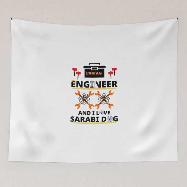 Item preview, i am a engineer and i love Sarabi dog designed and sold by Jadir.