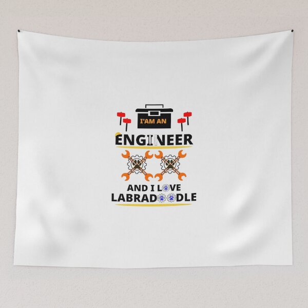 Item preview, i am a engineer and i love Labradoodle designed and sold by Jadir.
