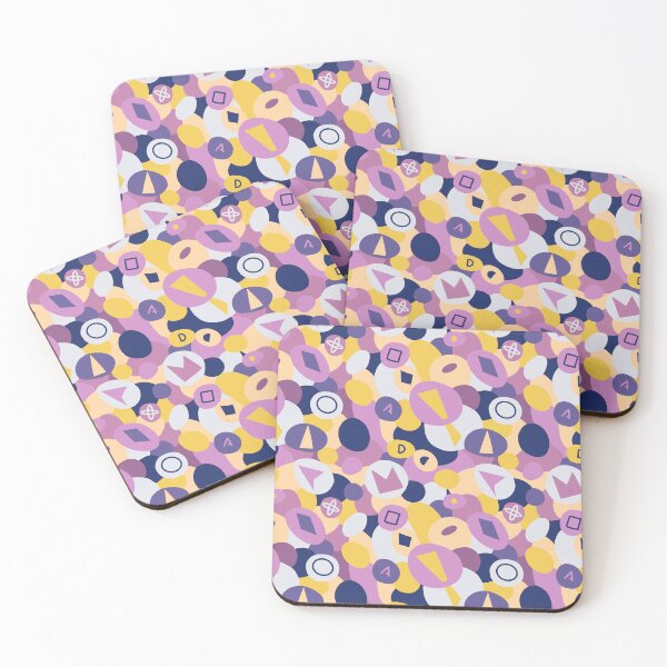 Item preview, Abstract geometric purple and yellow pattern designed and sold by AusraB.