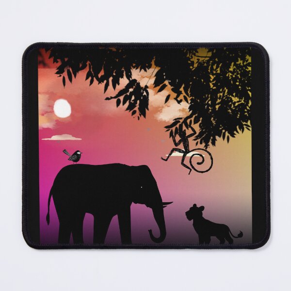 Item preview, Animal Friends in the Jungle,sunset designed and sold by zzzozzo.
