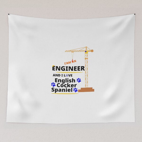 Item preview, i am a engineer and i love English Cocker Spaniel designed and sold by Jadir.