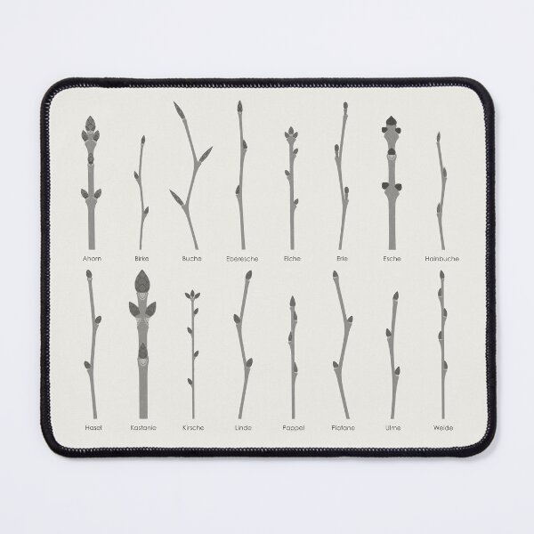 Item preview, Native tree buds and tree shoots infographic / chart (German) designed and sold by Iris Luckhaus.