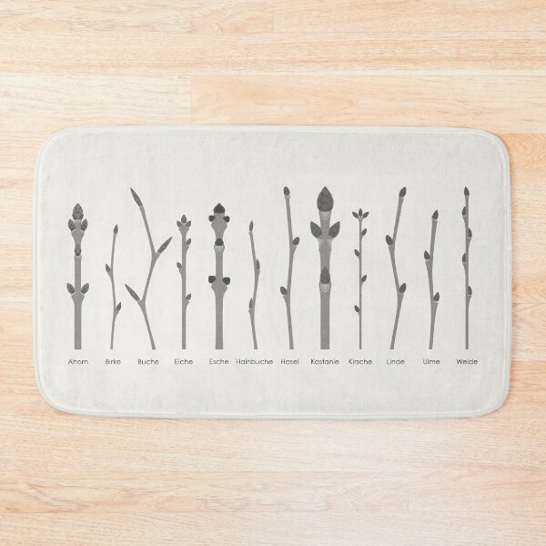 Item preview, Native tree buds and tree shoots infographic / chart (German) designed and sold by Iris Luckhaus.