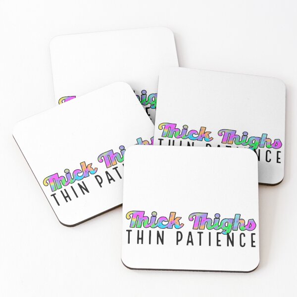 Item preview, Thick Thighs, Thin Patience (black on white) designed and sold by artbymandymeow.
