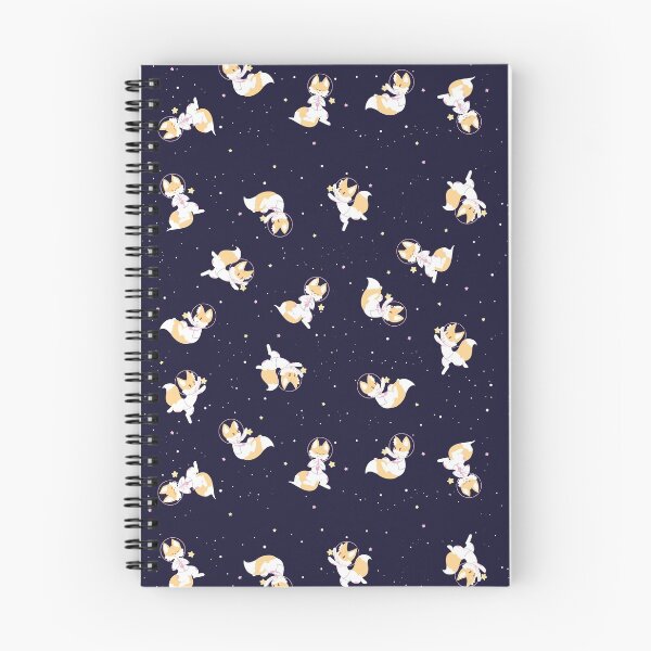 Item preview, Space Fox Pattern - Azul marino designed and sold by WWFoxStudio.