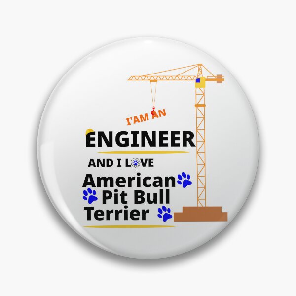 Item preview, i am a engineer and i love American Pit Bull Terrier designed and sold by Jadir.