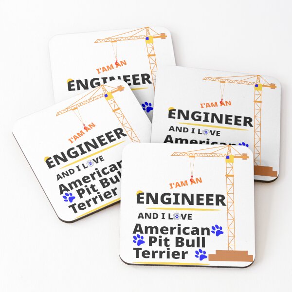 Item preview, i am a engineer and i love American Pit Bull Terrier designed and sold by Jadir.