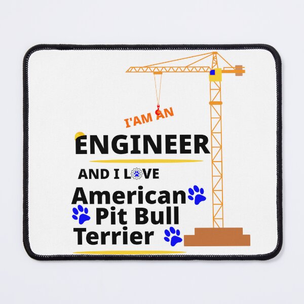 Item preview, i am a engineer and i love American Pit Bull Terrier designed and sold by Jadir.