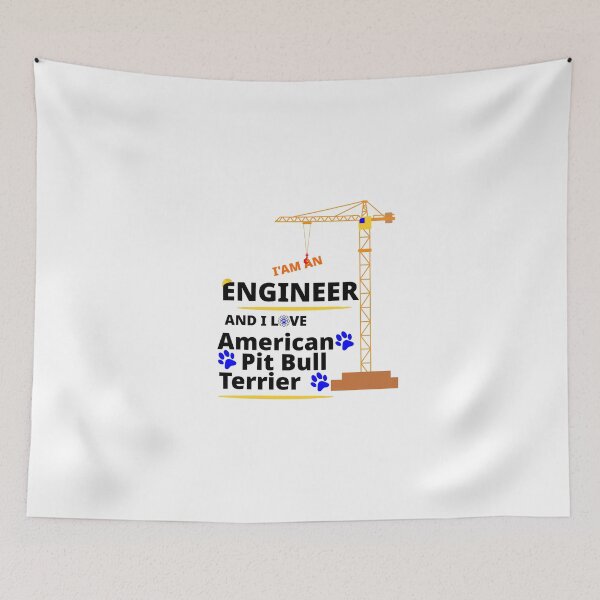 Item preview, i am a engineer and i love American Pit Bull Terrier designed and sold by Jadir.