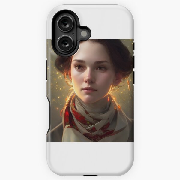 Young Woman at Christmas iPhone Tough Case