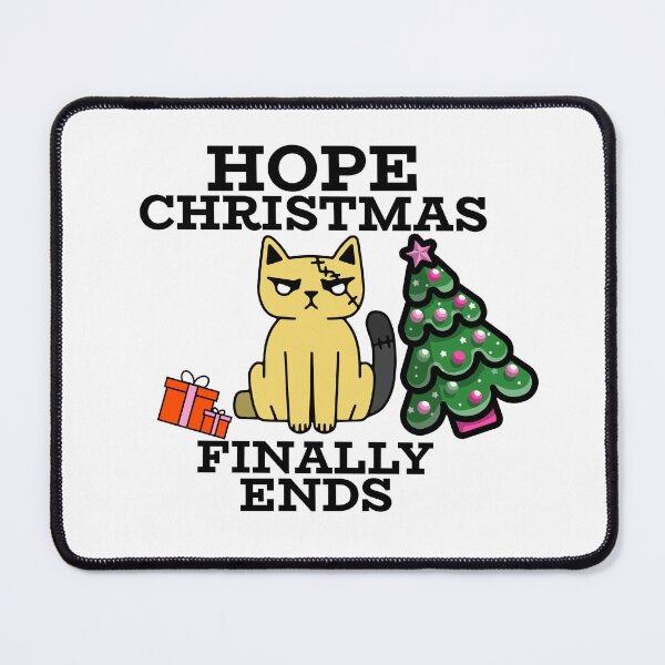 Item preview, Hope Christmas finally ends-Christmas crazy upset cat with scar designed and sold by josephsteez.