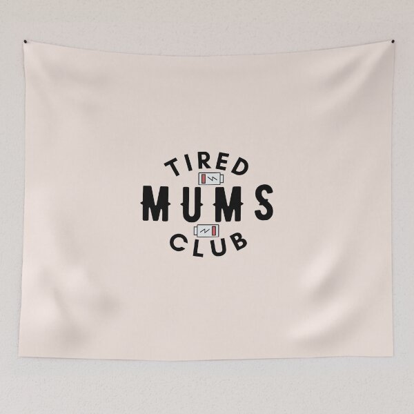 Item preview, TIRED MUMS CLUB on low battery designed and sold by whimsymilieu.