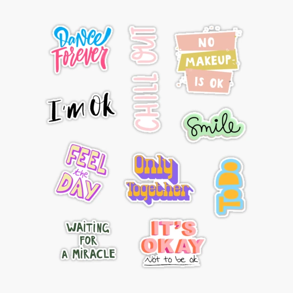 Chill & Cute Aesthetic Sticker Sheet