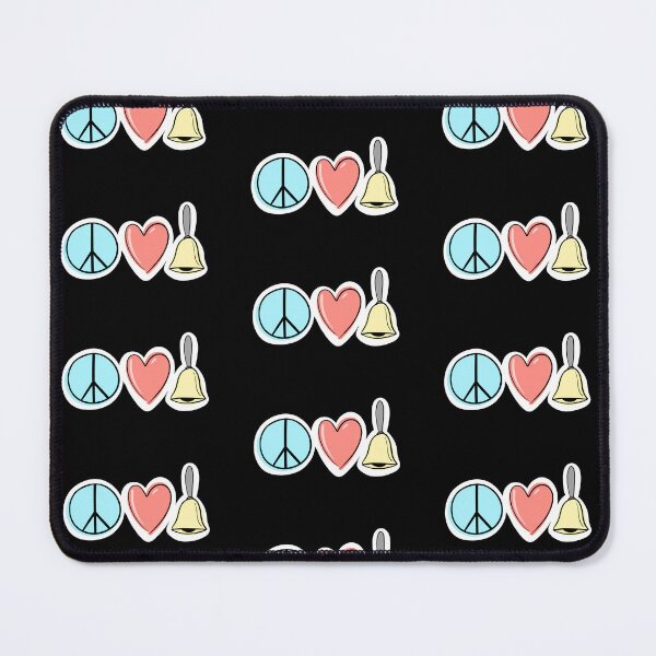 Item preview, Peace Love Handbells (simple symbols variant) designed and sold by SubtleSplit.