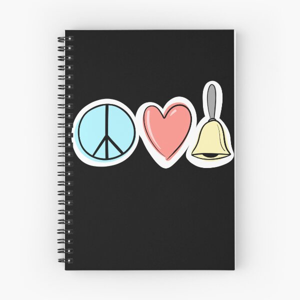Item preview, Peace Love Handbells (simple symbols variant) designed and sold by SubtleSplit.