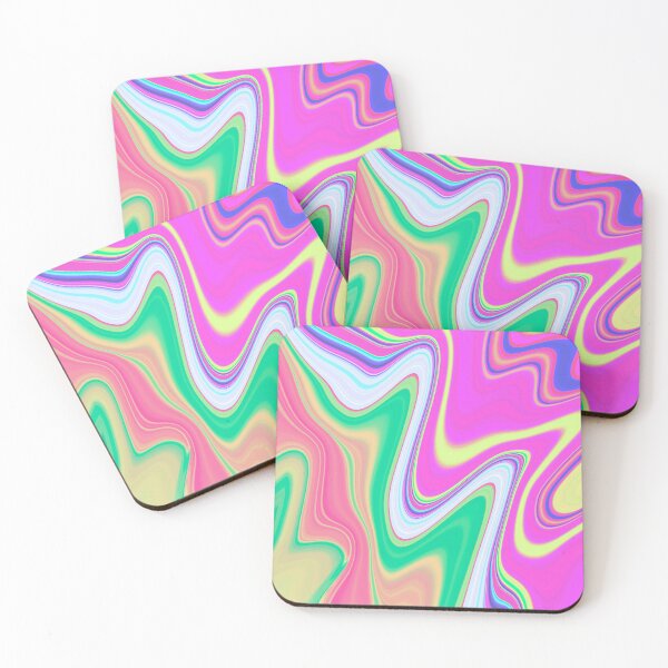 Item preview, Colorful pink green liquid marbled designed and sold by Emotionville.
