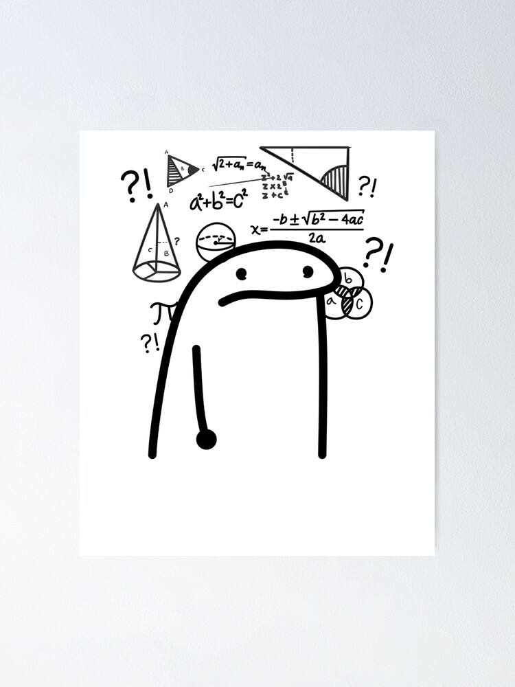 Flork Maths Meme Stickers Poster For Sale By Chstockofficial Redbubble